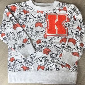 Grey lion king crew neck